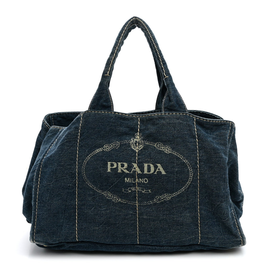 Denim Canapa Logo Tote Avio