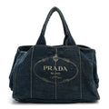 Denim Canapa Logo Tote Avio