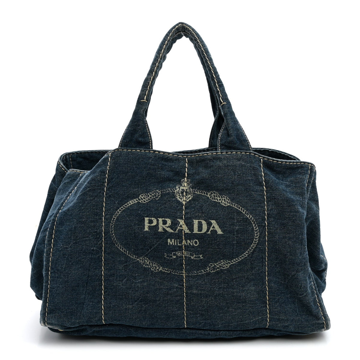 Denim Canapa Logo Tote Avio