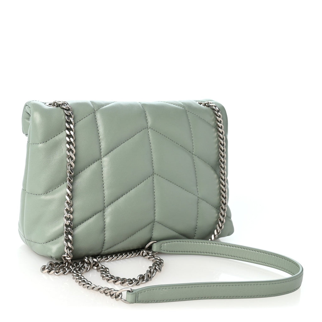Lambskin Quilted Toy Loulou Puffer Monogram Chain Satchel Mint