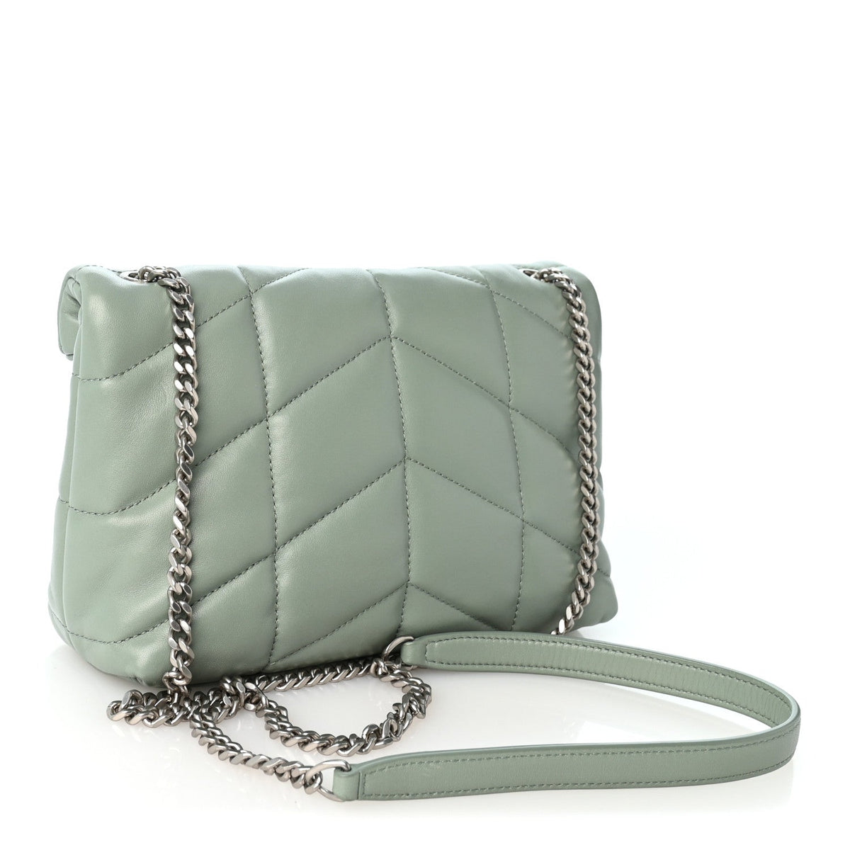 Lambskin Quilted Toy Loulou Puffer Monogram Chain Satchel Mint