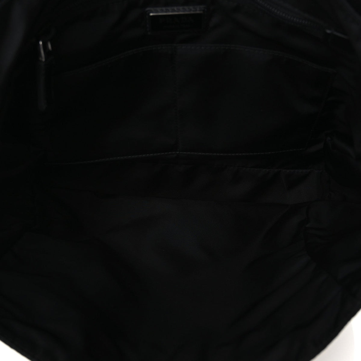 Re-Nylon Saffiano Sea Beyond Messenger Shoulder Bag Black