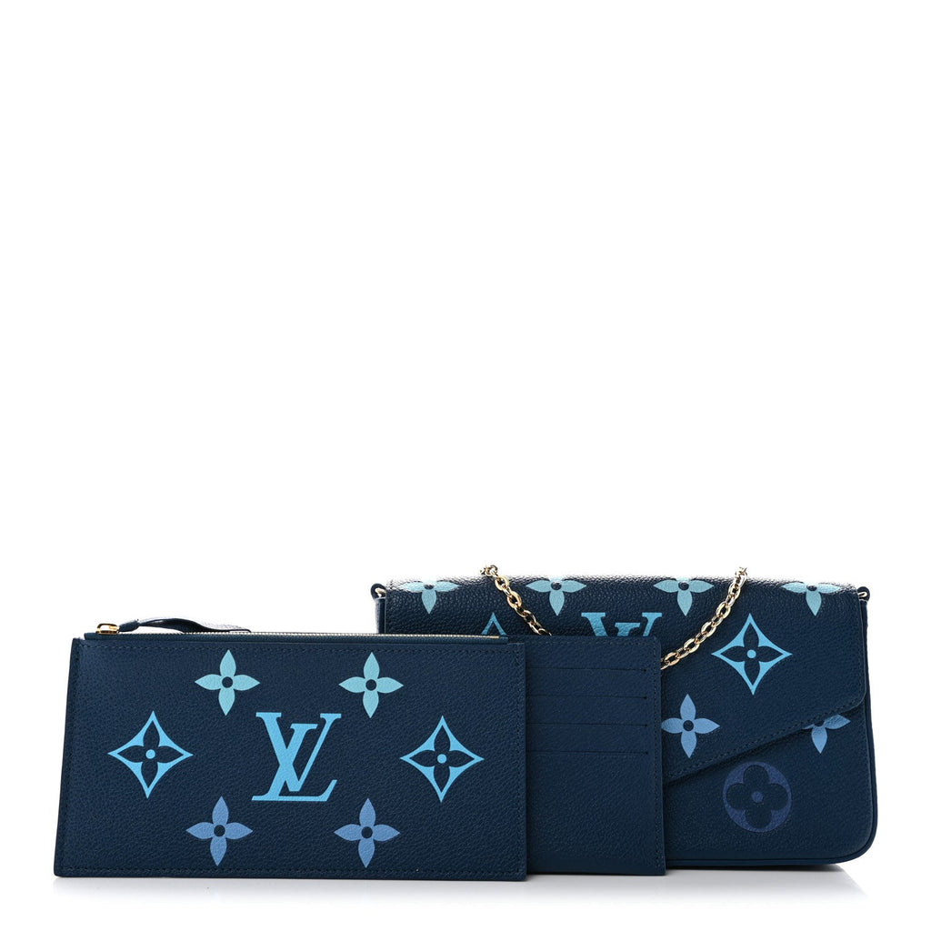 Empreinte Monogram Giant Felicie Pochette Chain Wallet Gradient Blue