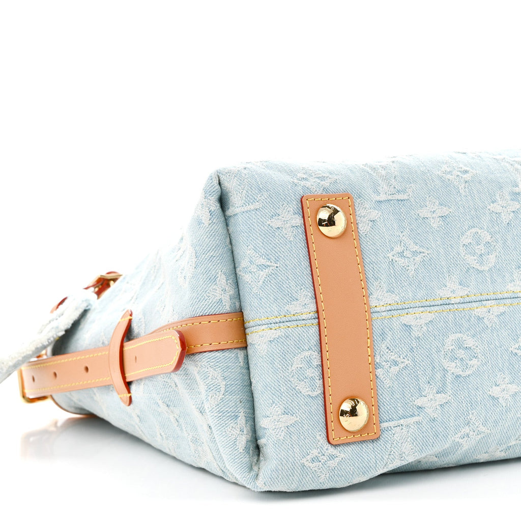 Monogram Denim CarryAll PM Sky Blue