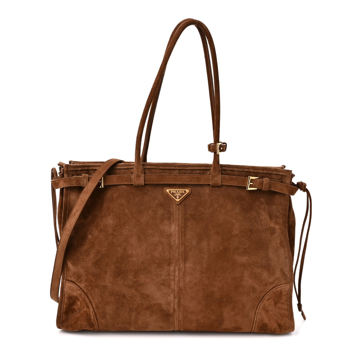 Suede Extra Large Bonnie Shoulder Bag Cocoa Brown