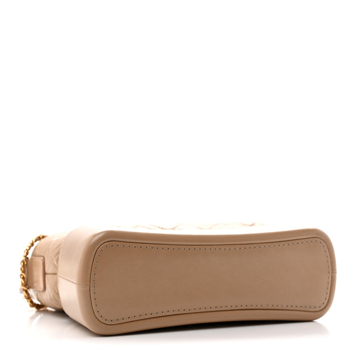 Aged Calfskin Quilted New Medium Gabrielle Hobo Beige