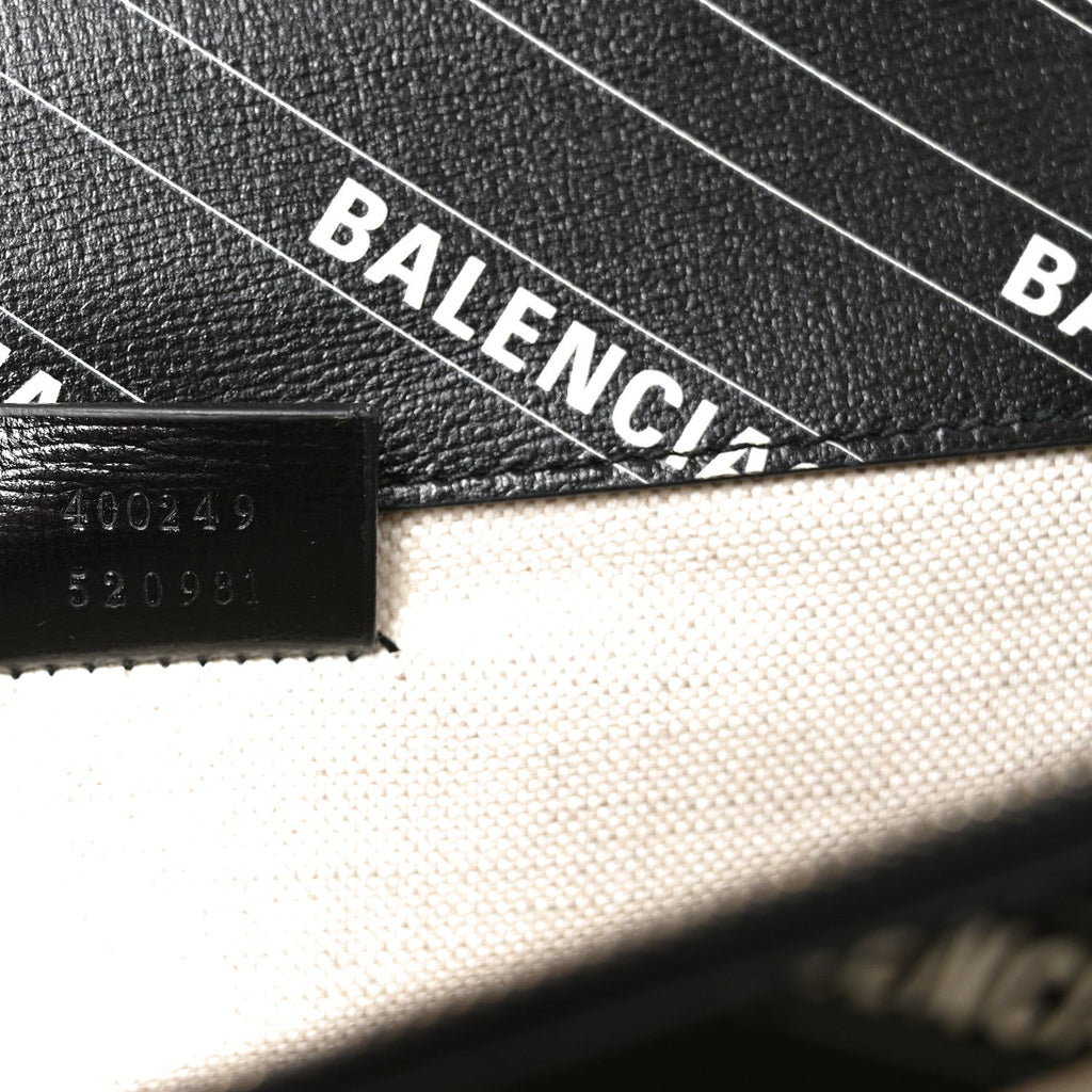 X BALENCIAGA Calfskin Matelasse Logo Print Small GG Marmont Shoulder Bag Black