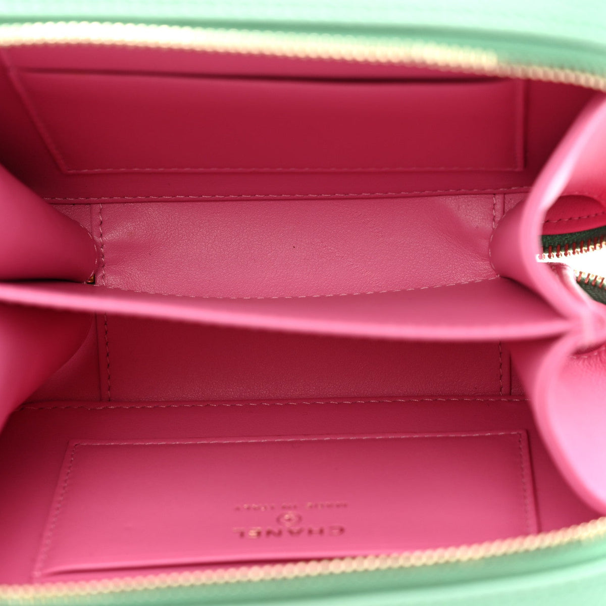 Caviar Quilted Filigree Vanity Clutch With Chain Pink Light Blue Green
