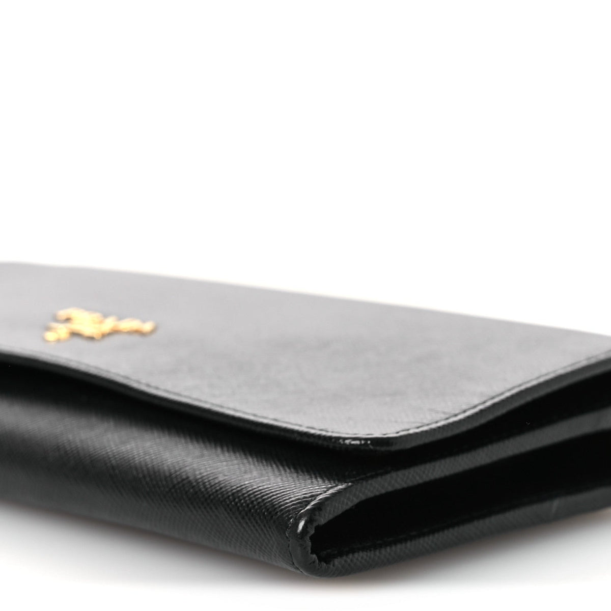 Saffiano Metal Large Chain Wallet Black