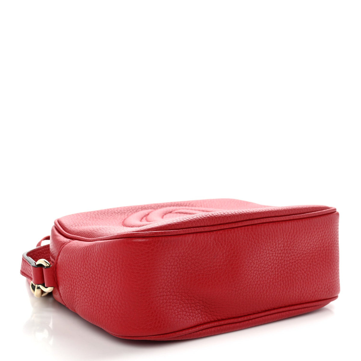 Pebbled Calfskin Small Soho Disco Bag Vibrant Red