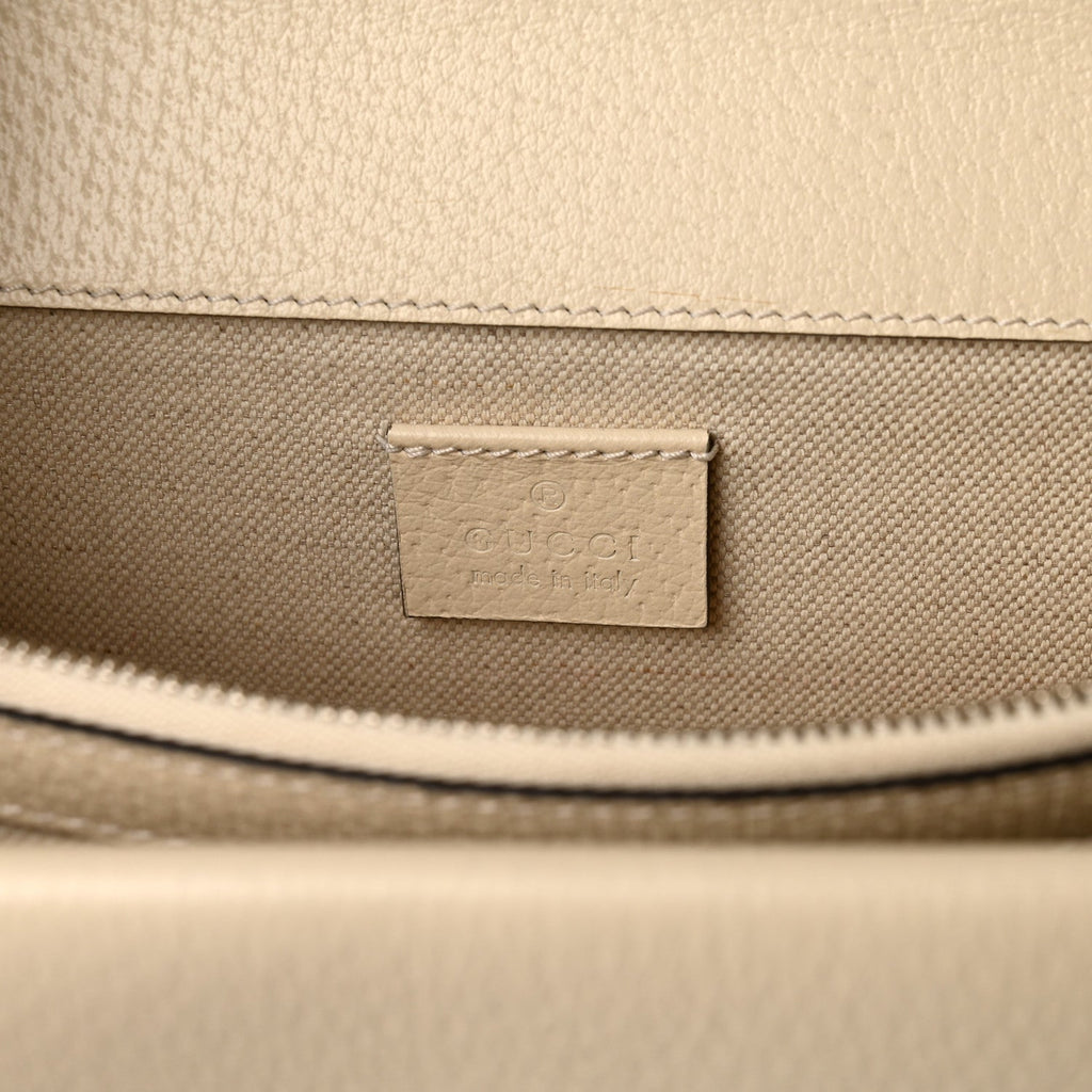 Dollar Calfskin Crystal Small Dionysus Shoulder Bag Mystic White