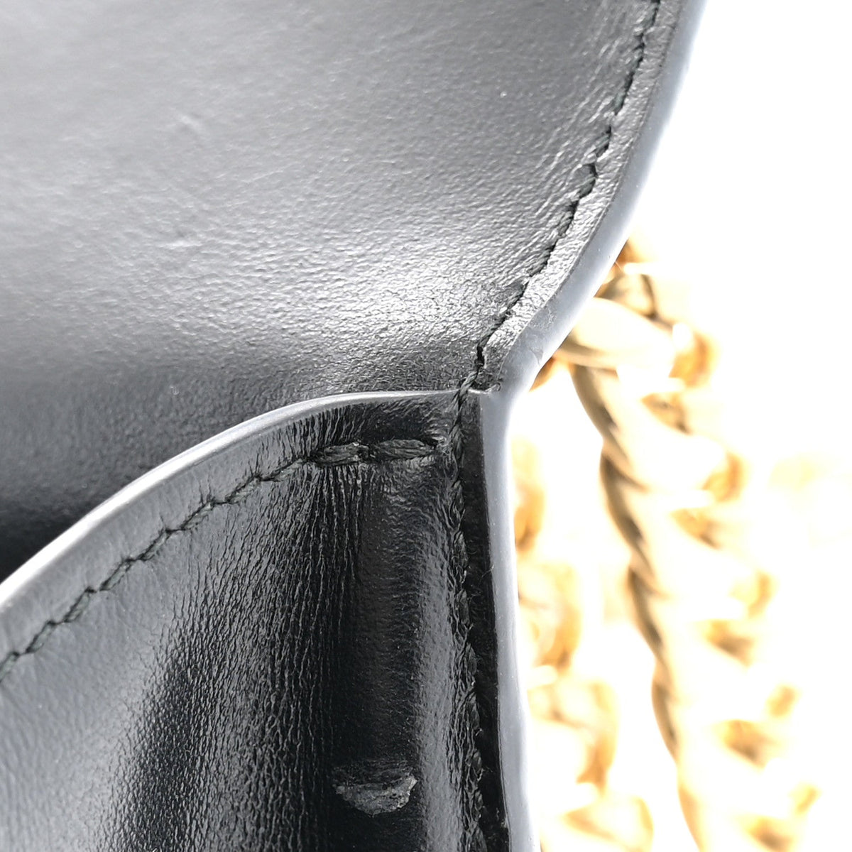 Saffiano Chain Shoulder Bag Black