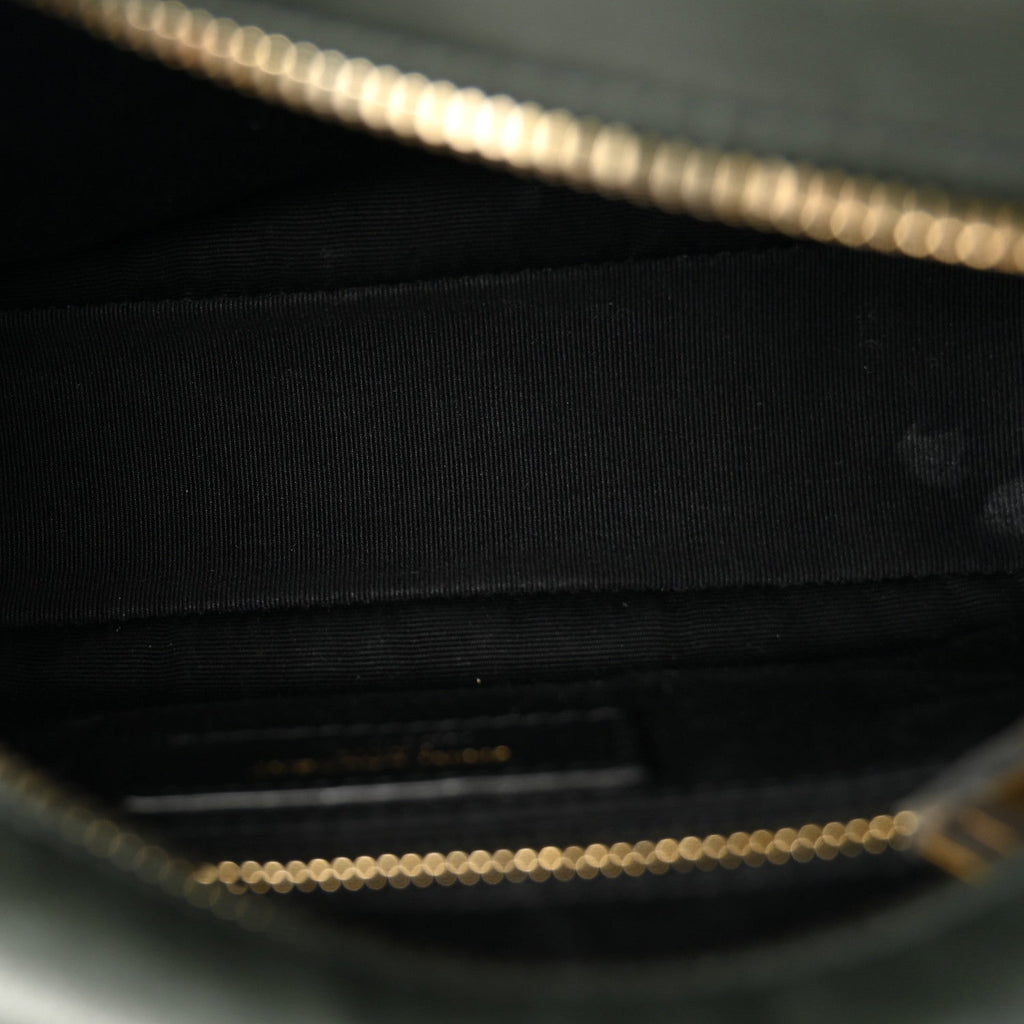 Lambskin Quilted Victoire Camera Bag New Vert Fonce