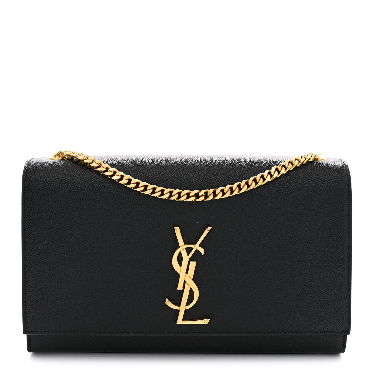 Grain De Poudre Medium Classic Monogram Kate Satchel Black