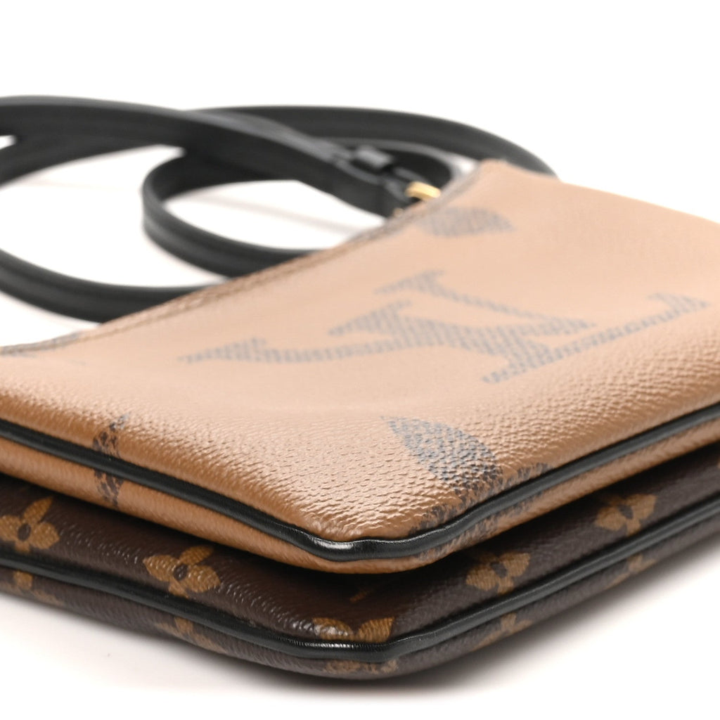 Reverse Monogram Giant Double Zip Pochette