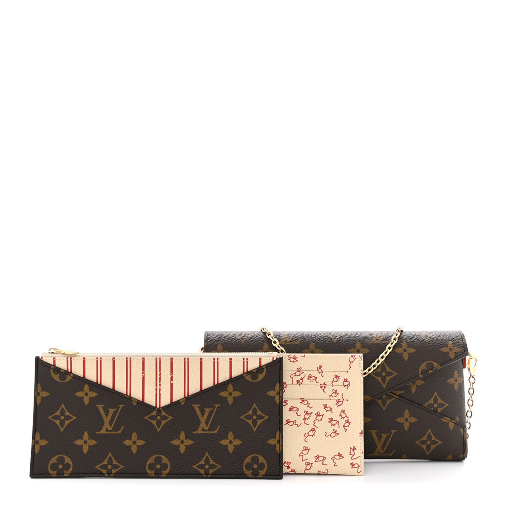 Monogram Grace Coddington Kirigami Organizer On Chain Beige