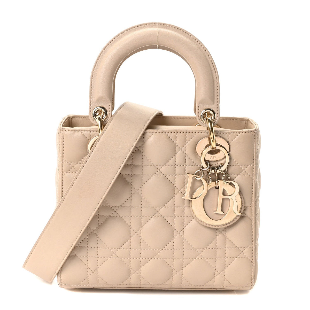 Lambskin Cannage Small My ABCDior Lady Dior Beige
