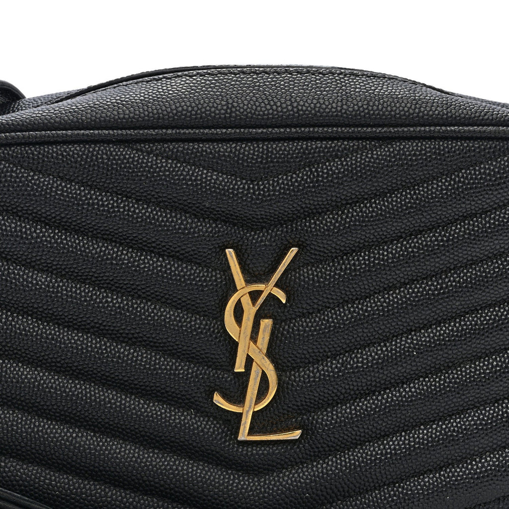 Grain De Poudre Matelasse Monogram Mini Lou Camera Bag Black