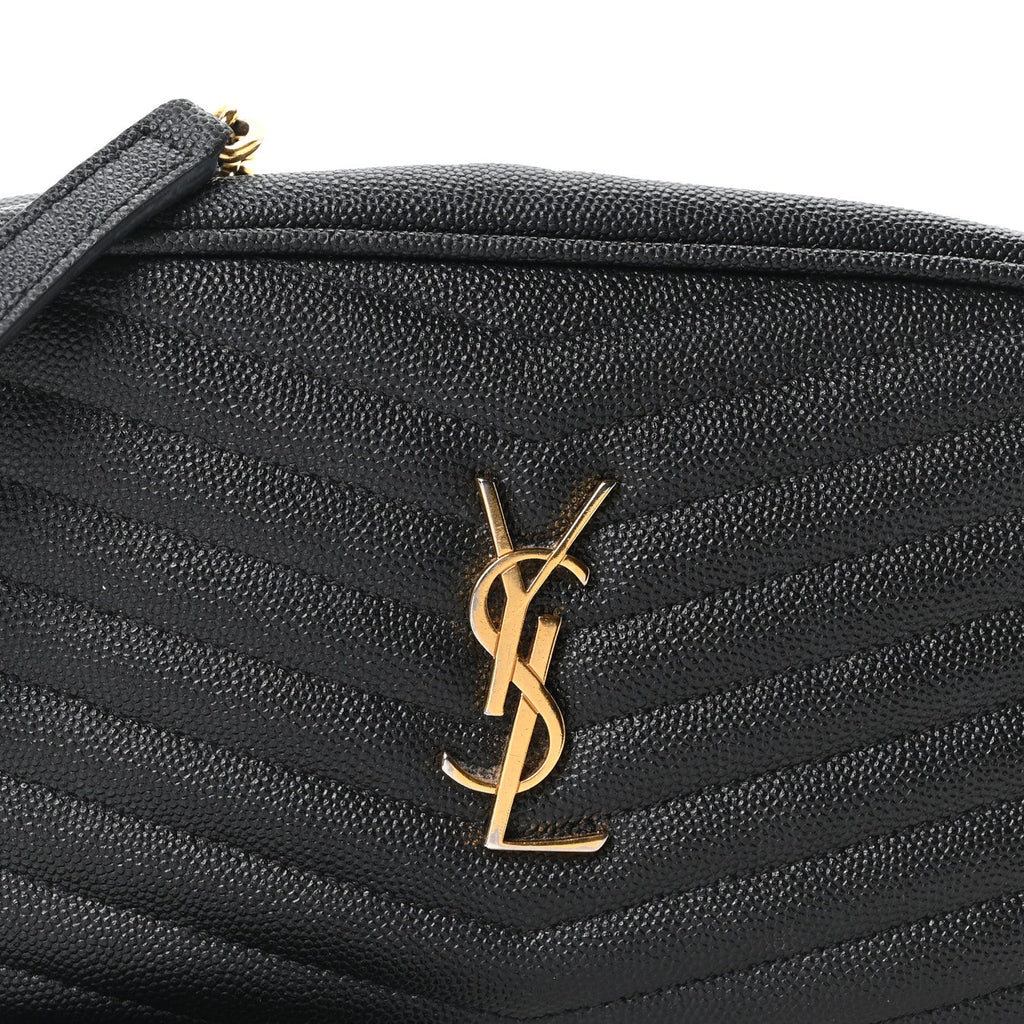 Grain De Poudre Matelasse Monogram Mini Lou Camera Bag Black