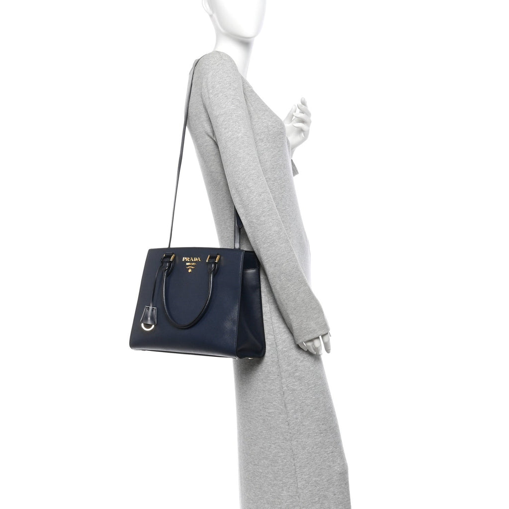 Saffiano Soft Calfskin Large Tote Baltico