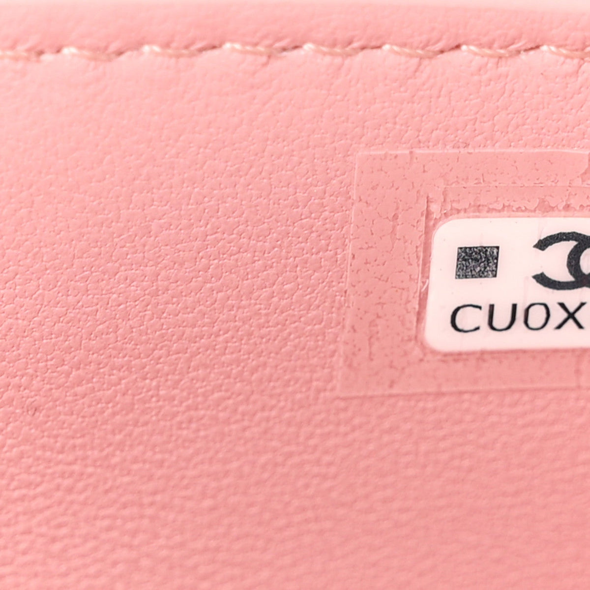 Calfskin Crocodile Embossed Crococo Exoticoco Vanity With Chain Light Pink