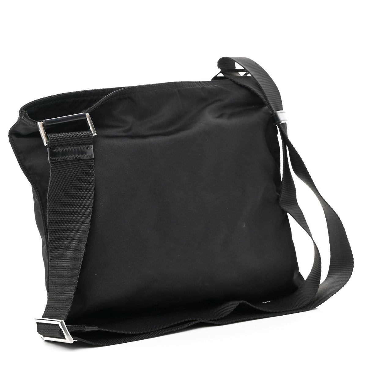 Nylon Vela Flat Messenger Bag Black