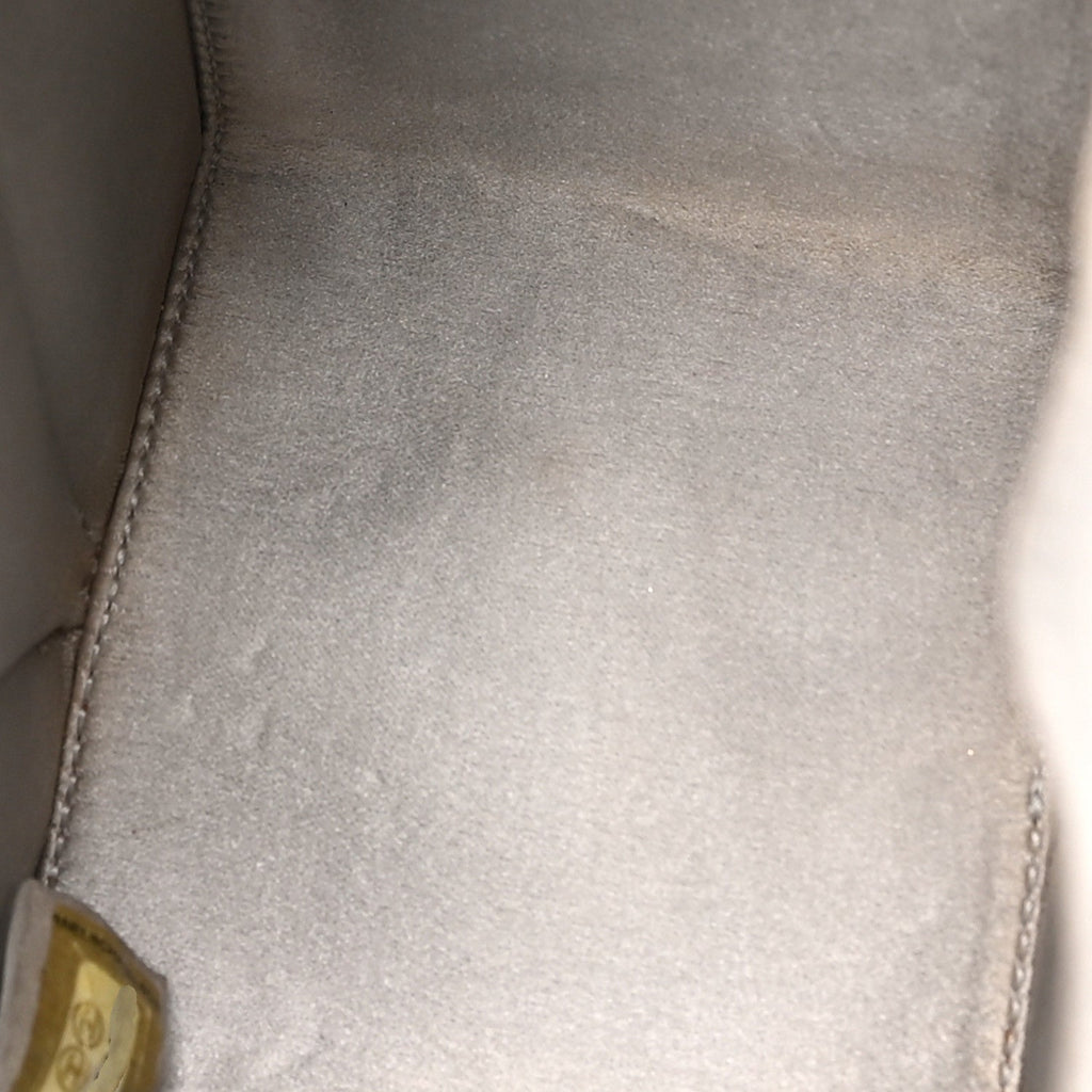 Metallic Goatskin Lait de Coco Milk Carton Bag Silver