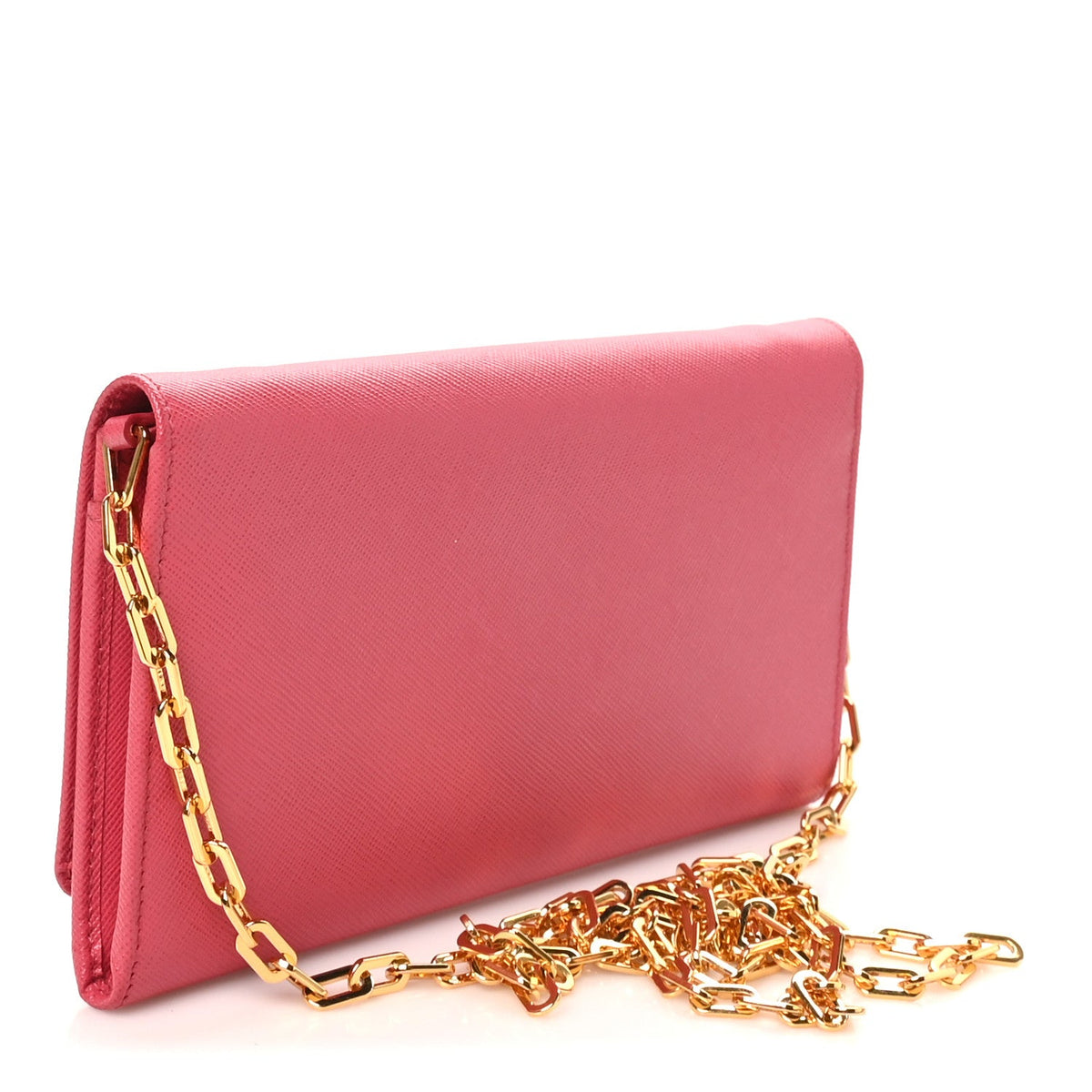 Saffiano Metal Oro Chain Wallet Ibisco