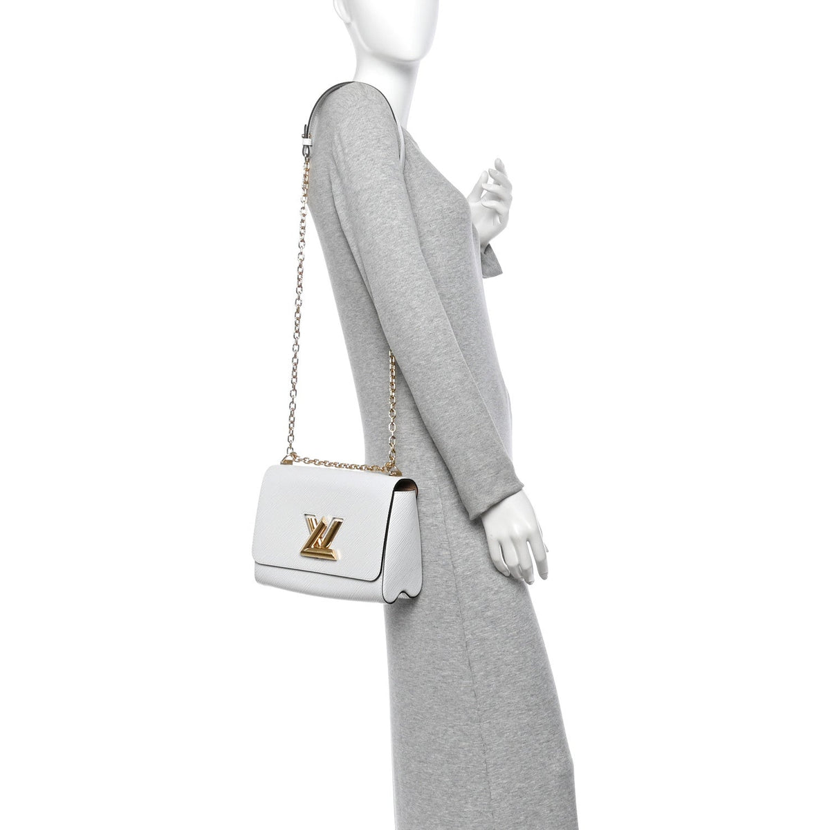 Epi Twist Shoulder Bag MM White