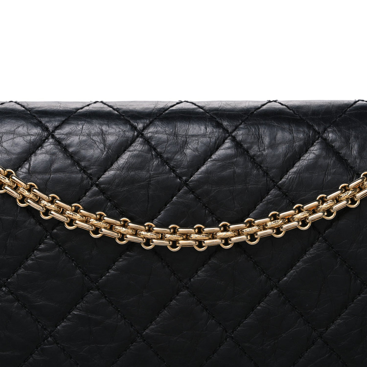 Aged Calfskin Quilted 50th Anniversary 2.55 Reissue 226 Flap Black