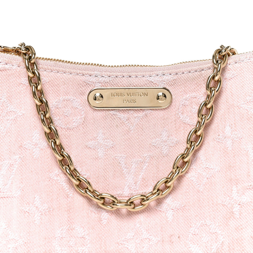Monogram Denim Liv Pochette Washed Pink
