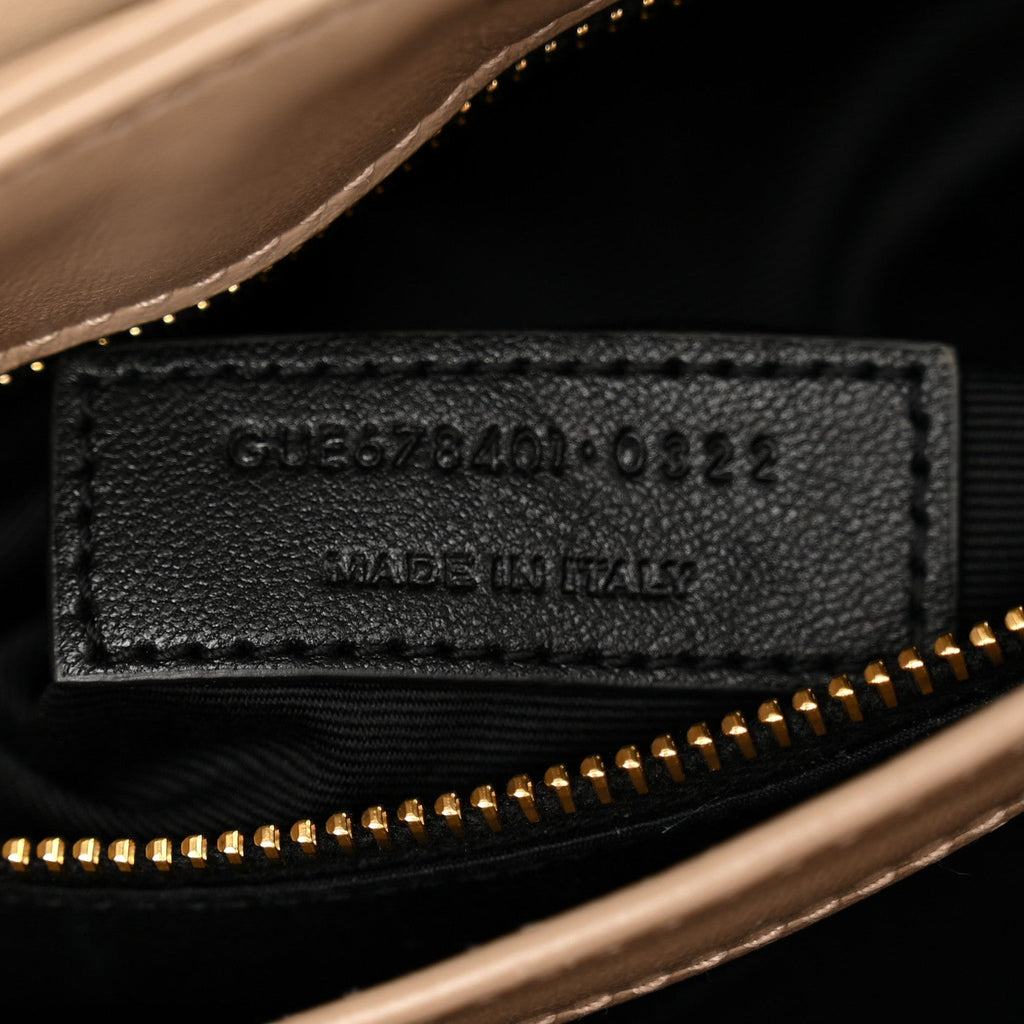 Calfskin Y Quilted Monogram Toy Loulou Crossbody Bag Dark Beige