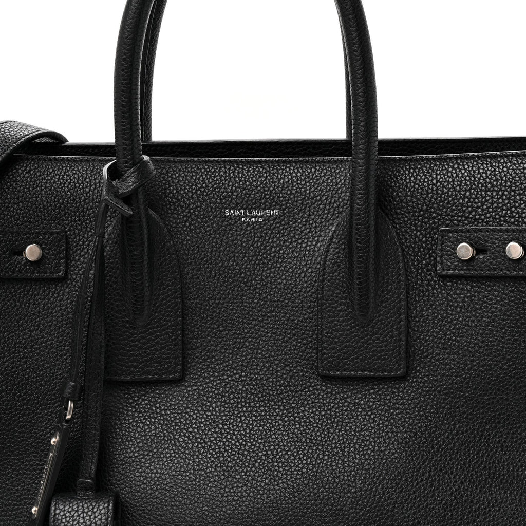 Grained Calfskin Small Supple Sac De Jour Black