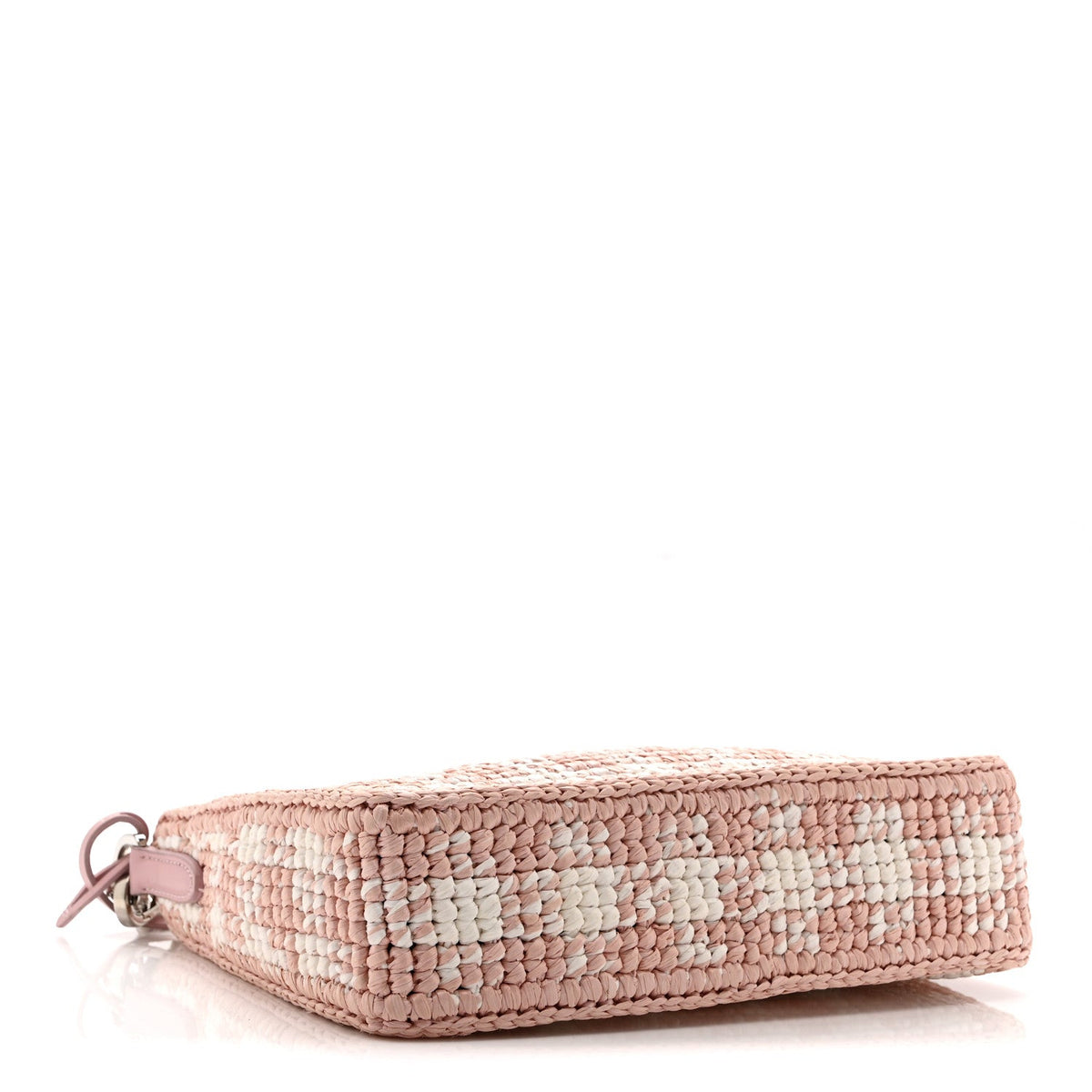 Yarn Raffia Effect Crochet Mini Re-Edition Shoulder Bag Alabastro