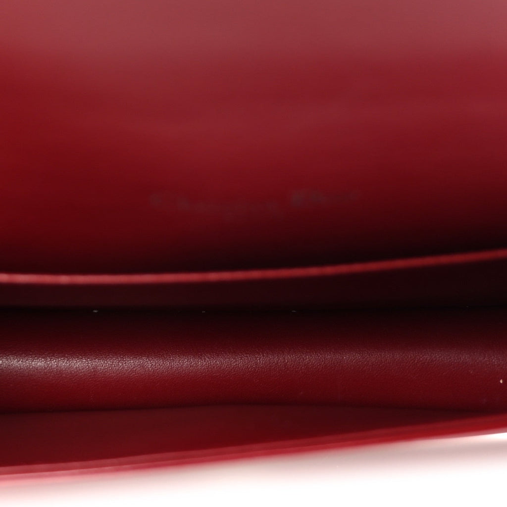 Patent Cannage Lady Dior Clutch Red