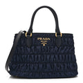 Tessuto Nylon Gaufre Small Tote Baltico