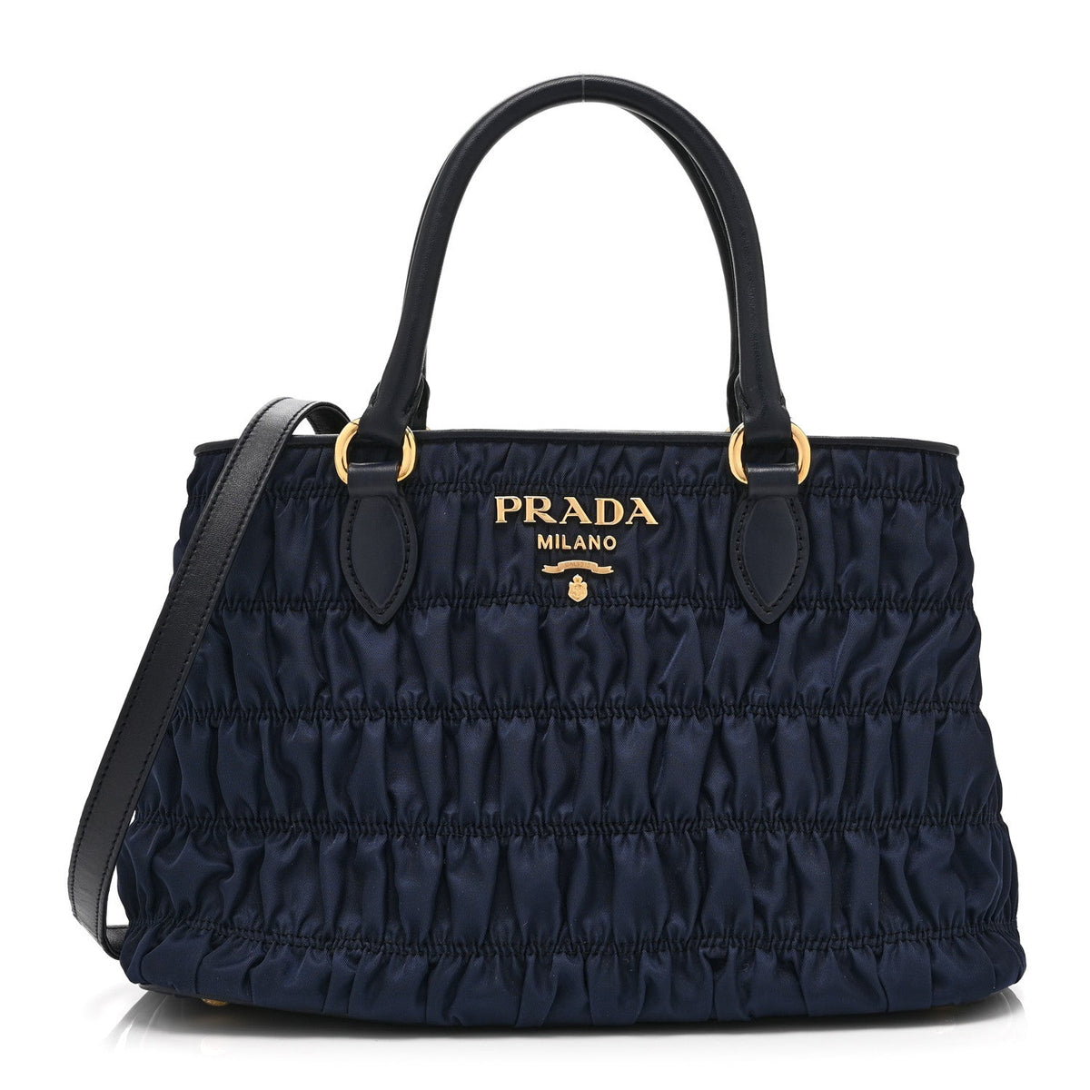 Tessuto Nylon Gaufre Small Tote Baltico
