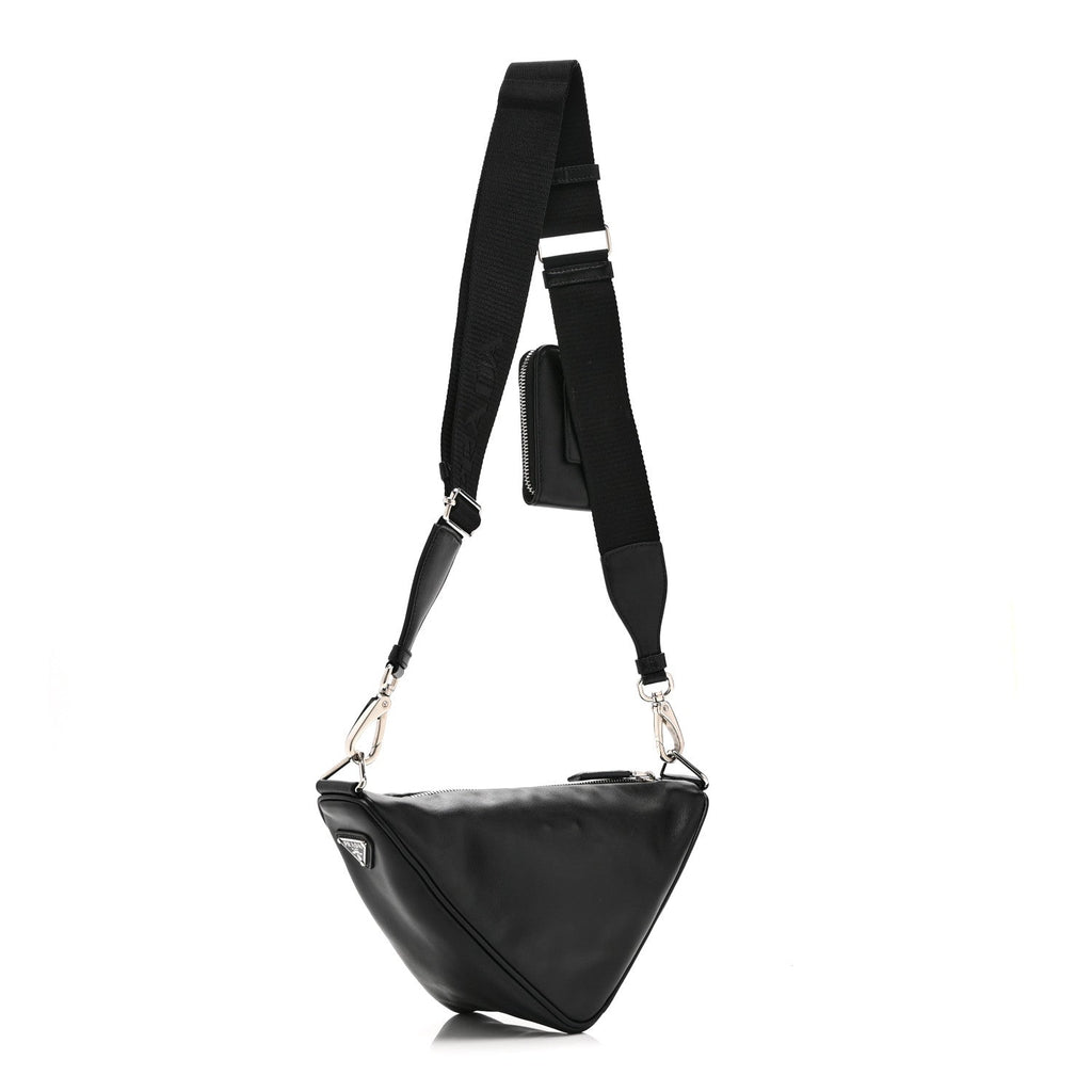 Grace Lux Triangle Shoulder Bag Black