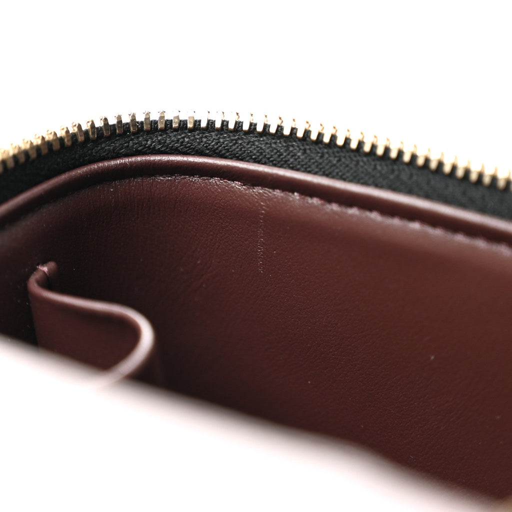 Caviar Quilted Mini Vanity Case With Chain Black