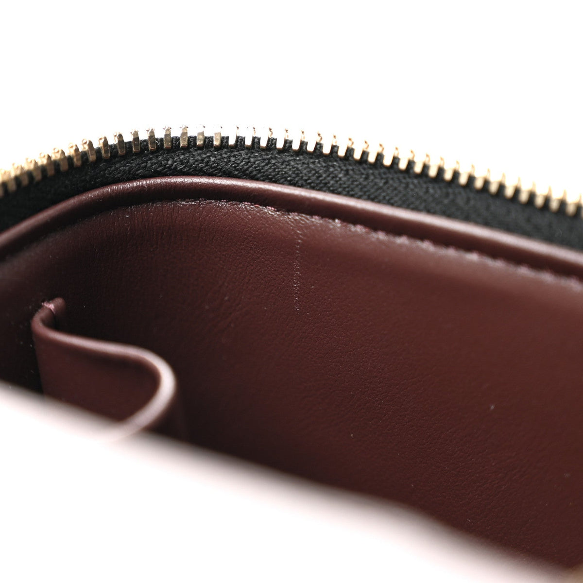 Caviar Quilted Mini Vanity Case With Chain Black