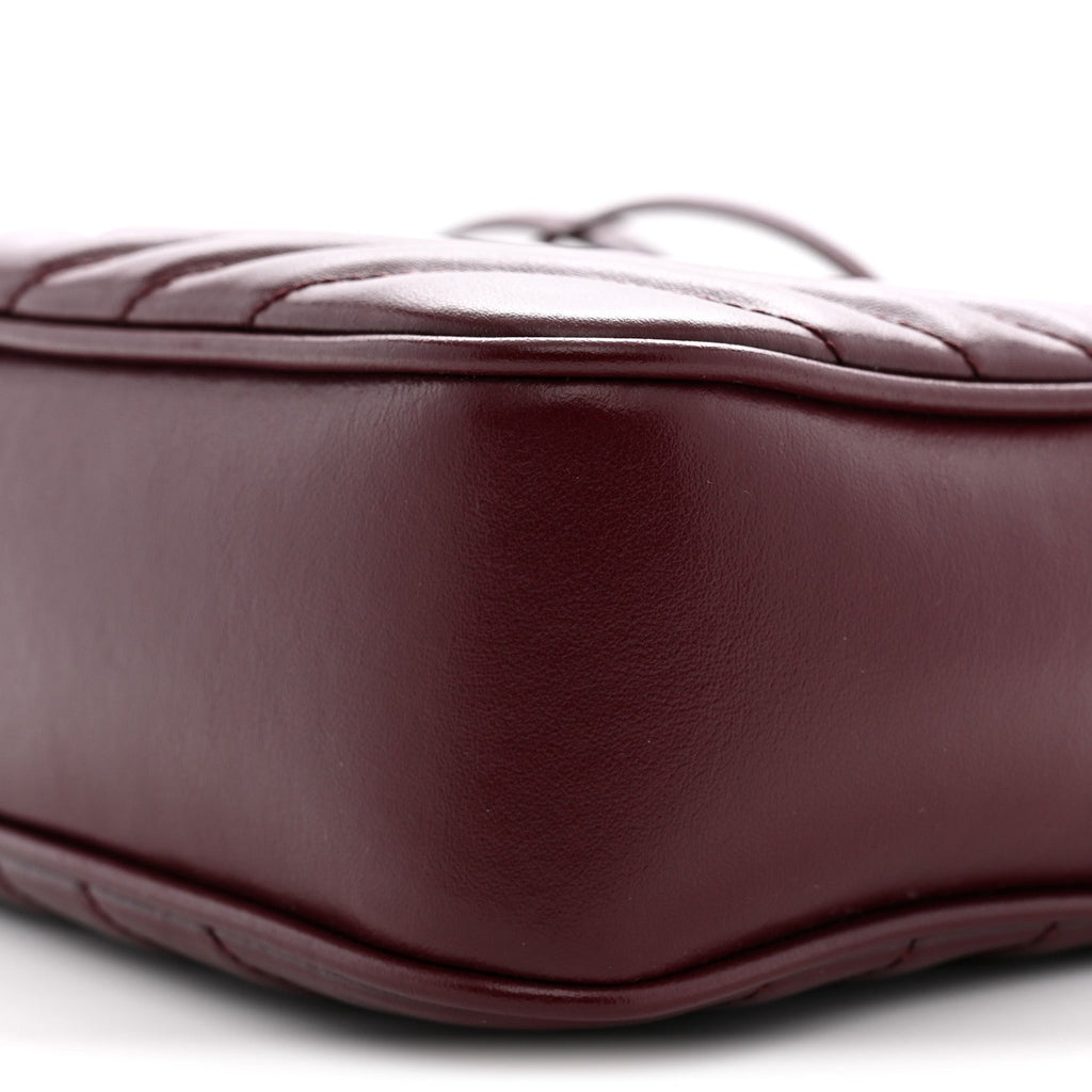 Calfskin Matelasse Monogram Lou Camera Bag Dark Legion Red