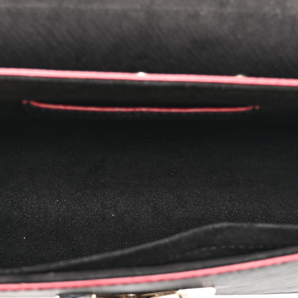 Epi Studded Twist Shoulder Bag MM Black