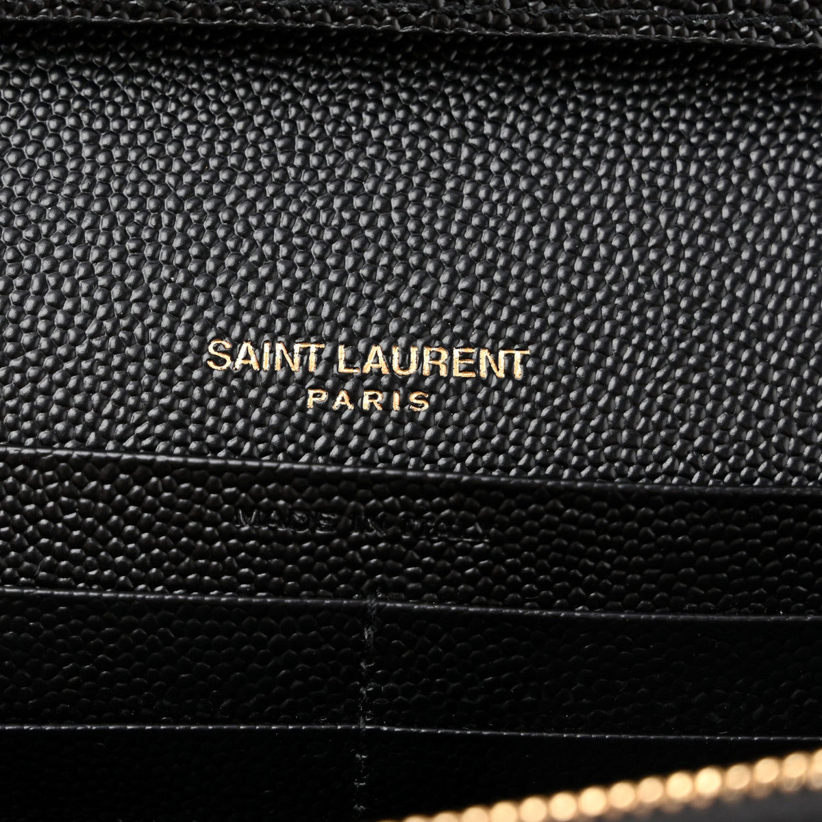 Grain De Poudre Matelasse Chevron Monogram Chain Wallet Black