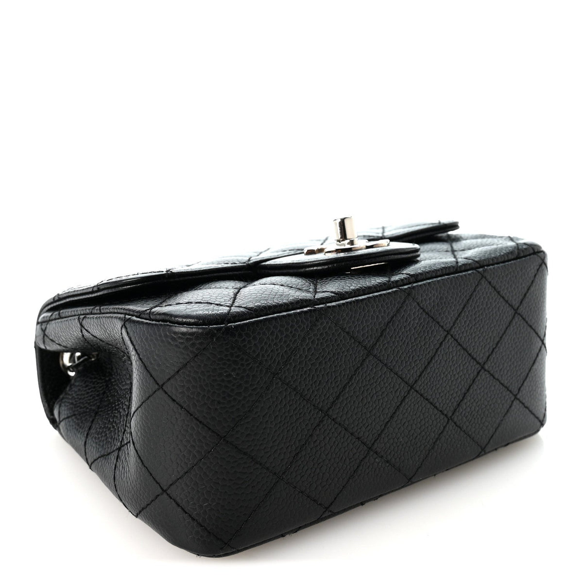 Caviar Quilted Mini Square Flap Black