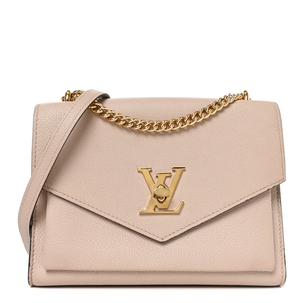 Soft Calfskin Mylockme Chain Bag BB Greige