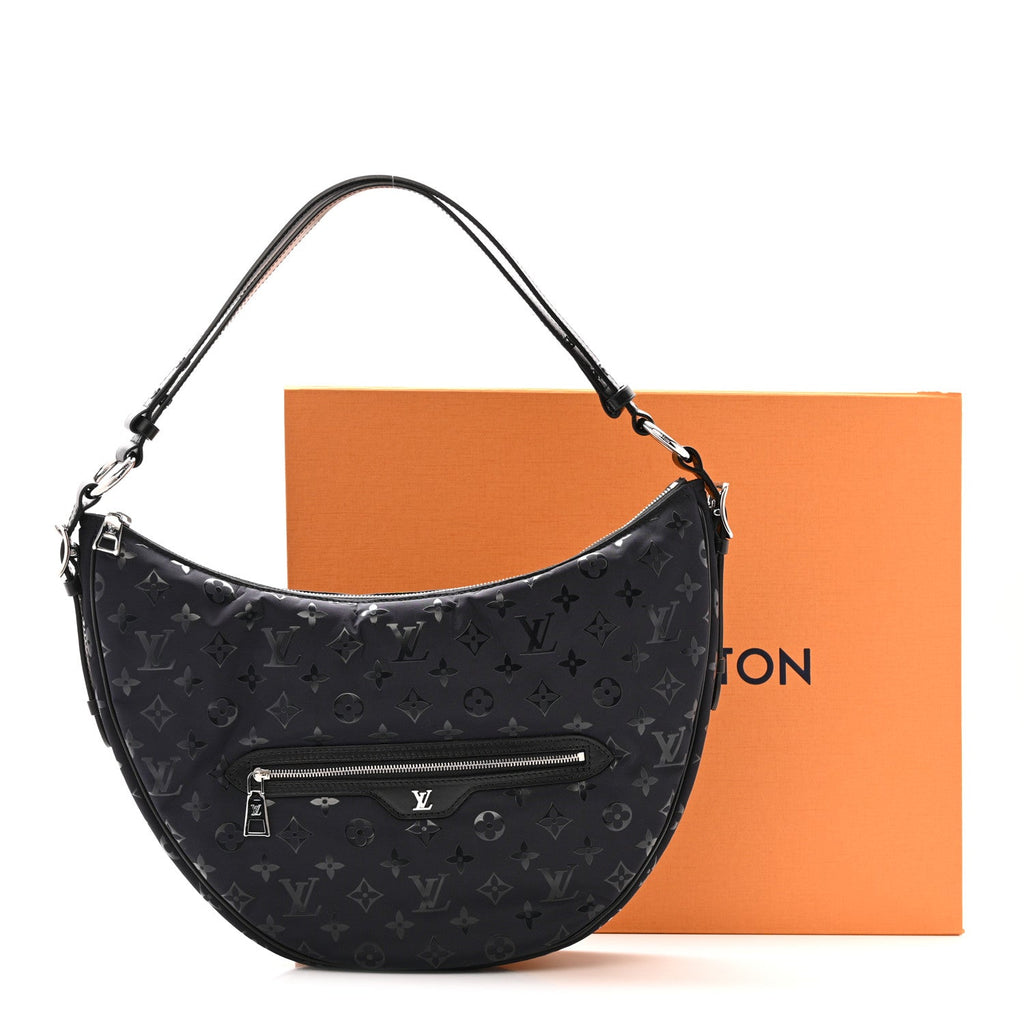 Nylon Monogram Loop Pocket Hobo Polar Night