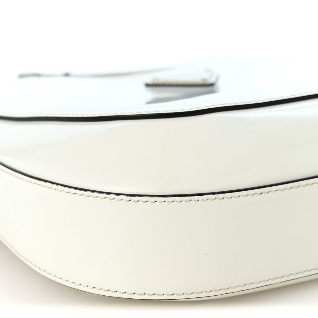 Spazzolato Cleo Adjustable Strap Shoulder Bag White