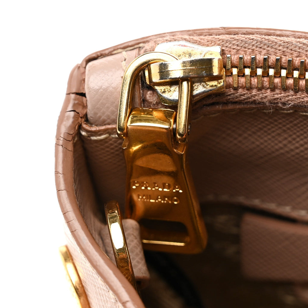 Saffiano Small Galleria Double Zip Tote Cammeo