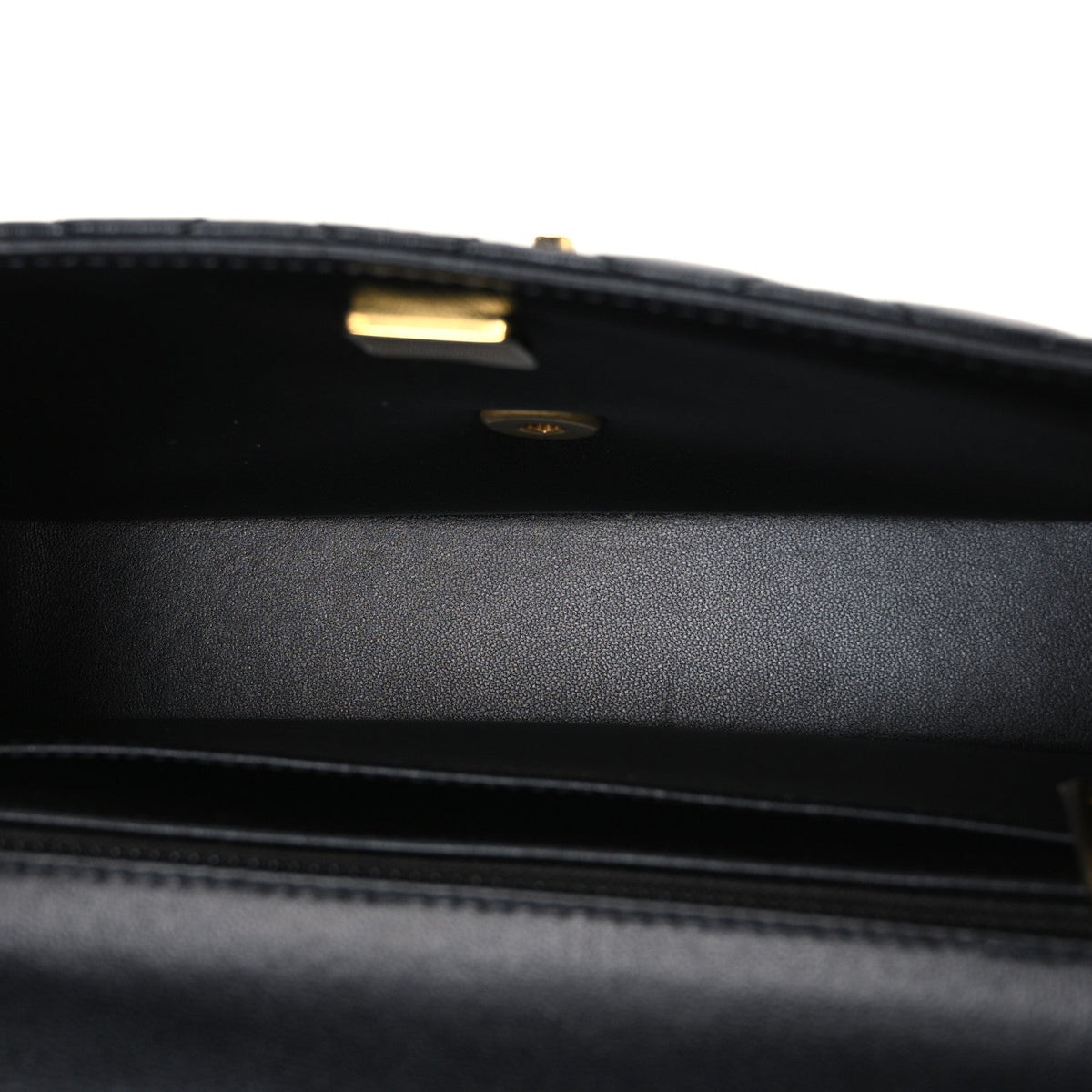 Lambskin Quilted Small Strass On Top Flap Bag Black