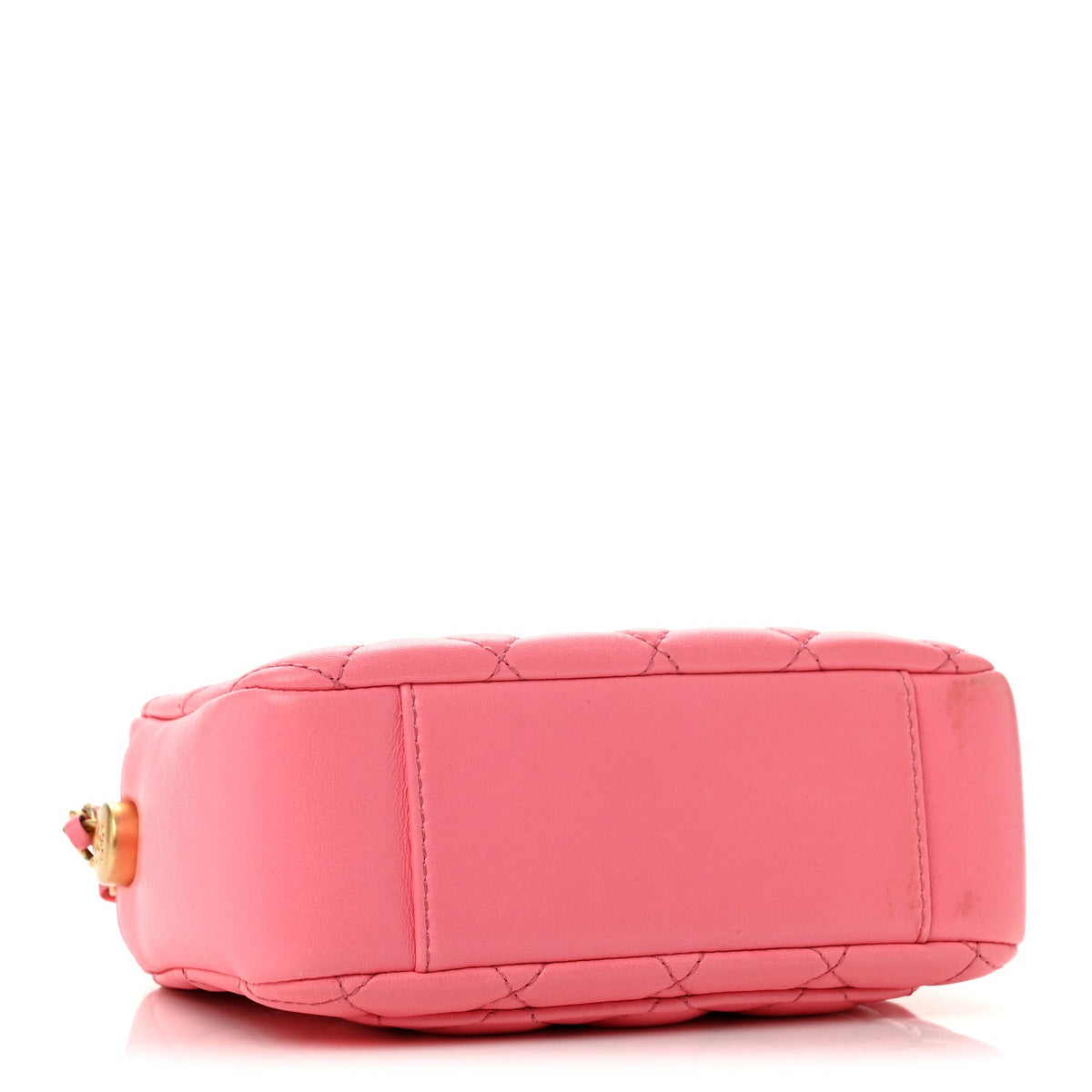 Lambskin Quilted CC Pearl Crush Camera Case Pink